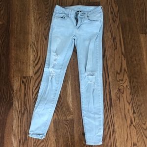 skinny, ripped jeans